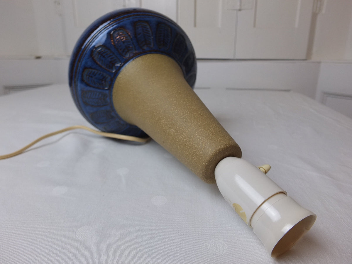 1960s Søholm Einar Johansen Danish Lamp, Stentoj Bornholm, 3041, Scandinavian Design, lighting, earthy pottery ceramic, table or desk lamp