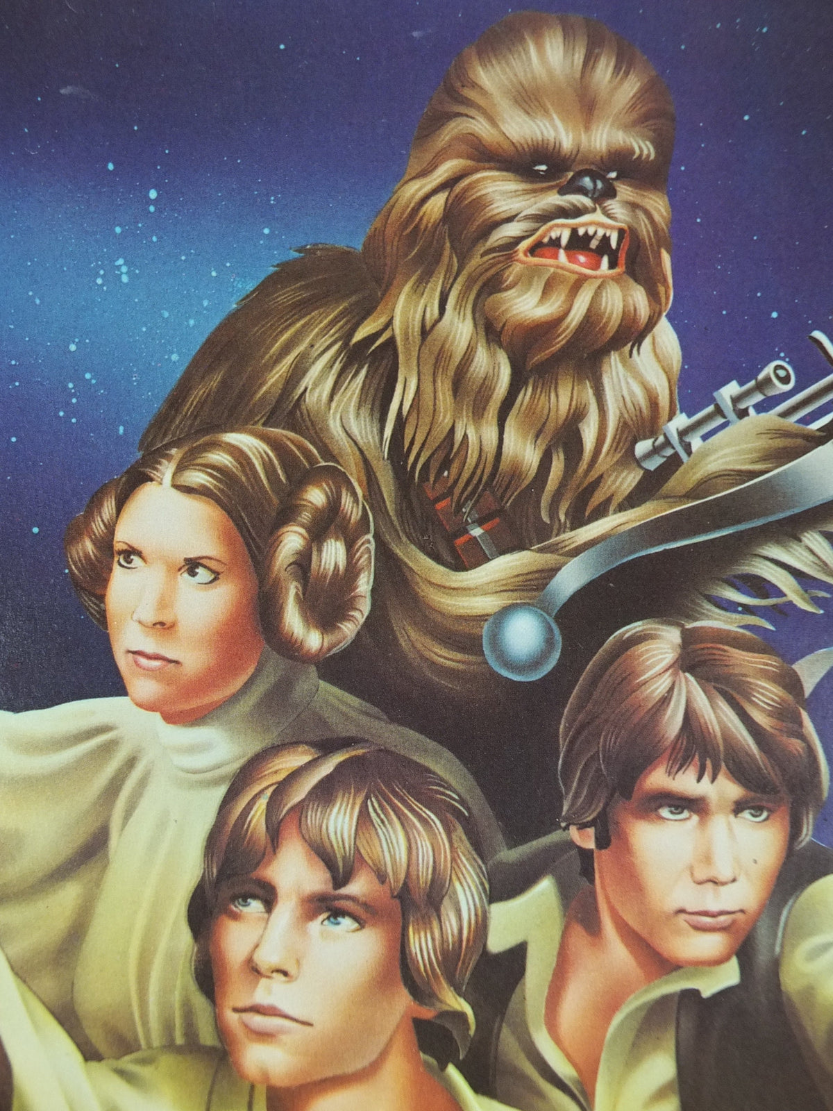 1978 Star Wars Poster, Proctor & Gamble, Luke Skywalker, Han Solo, Chewbacca, Princess Leia, advertising Cascade Cheer Dawn, wall art decor