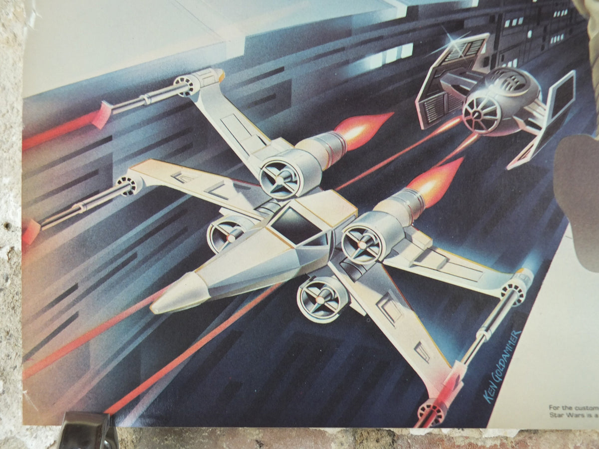 1978 Star Wars Poster, Proctor & Gamble, Luke Skywalker, Han Solo, Chewbacca, Princess Leia, advertising Cascade Cheer Dawn, wall art decor