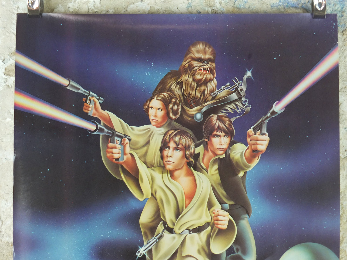 1978 Star Wars Poster, Proctor & Gamble, Luke Skywalker, Han Solo, Chewbacca, Princess Leia, advertising Cascade Cheer Dawn, wall art decor