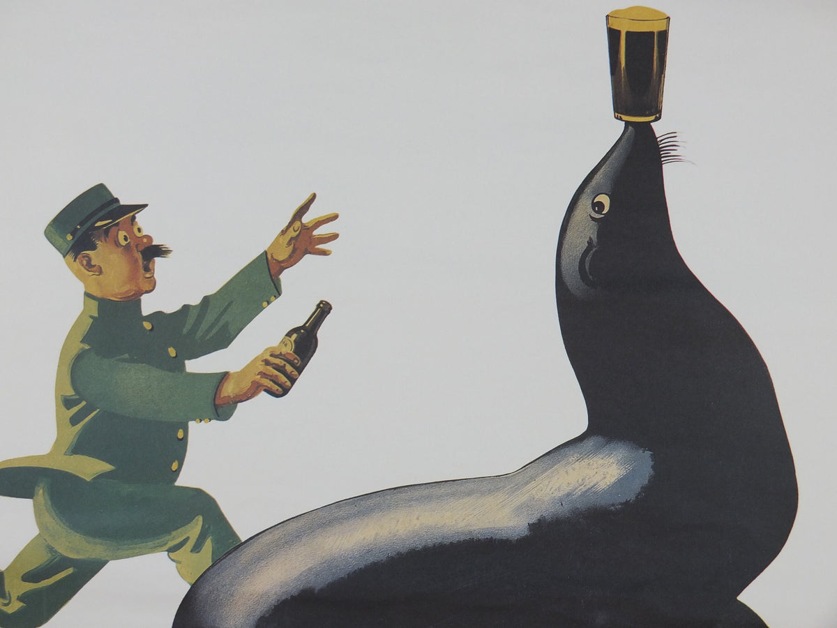 Vintage Guinness Poster, My Goodness My Guinness, Seal, from Guinness Museum, 1935 Advertising campaign Wall art by Gilroy retro decor 1990s