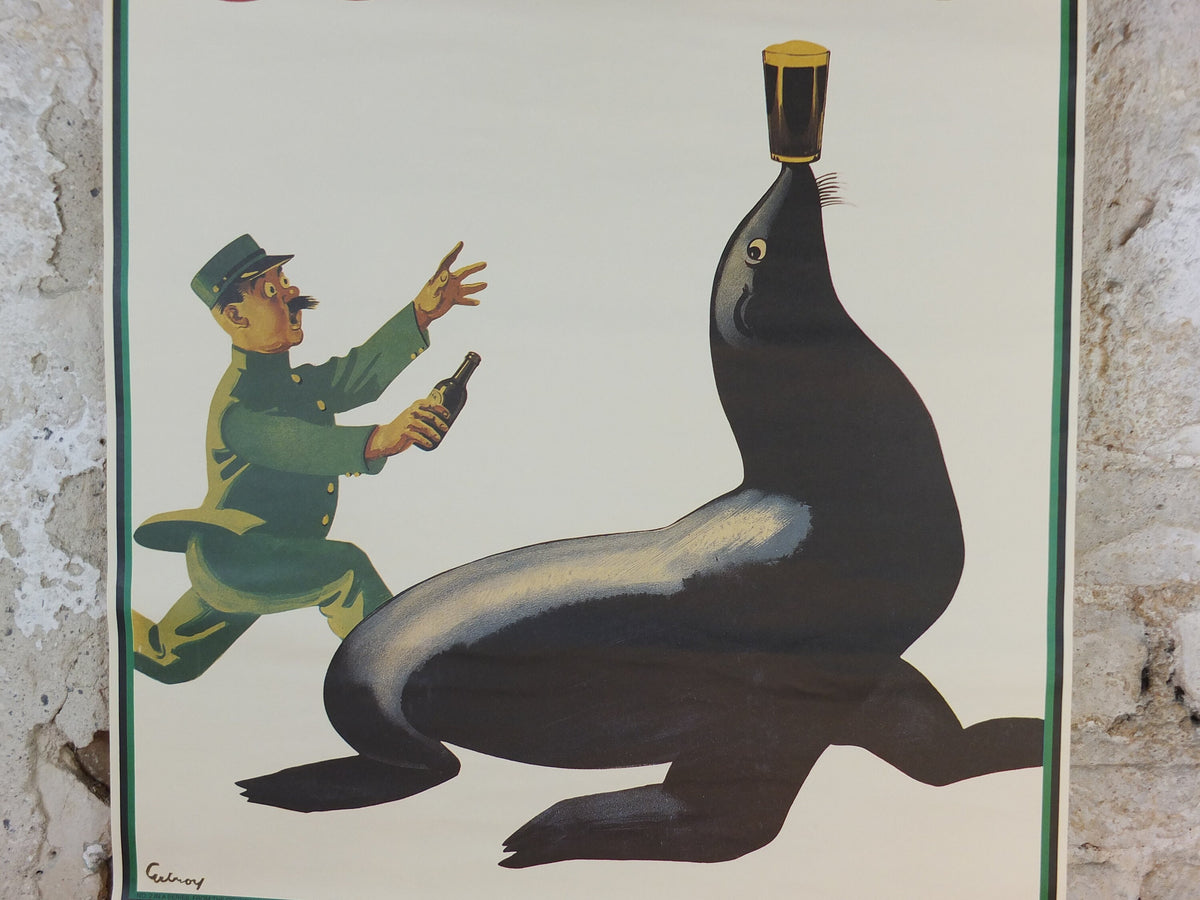 Vintage Guinness Poster, My Goodness My Guinness, Seal, from Guinness Museum, 1935 Advertising campaign Wall art by Gilroy retro decor 1990s