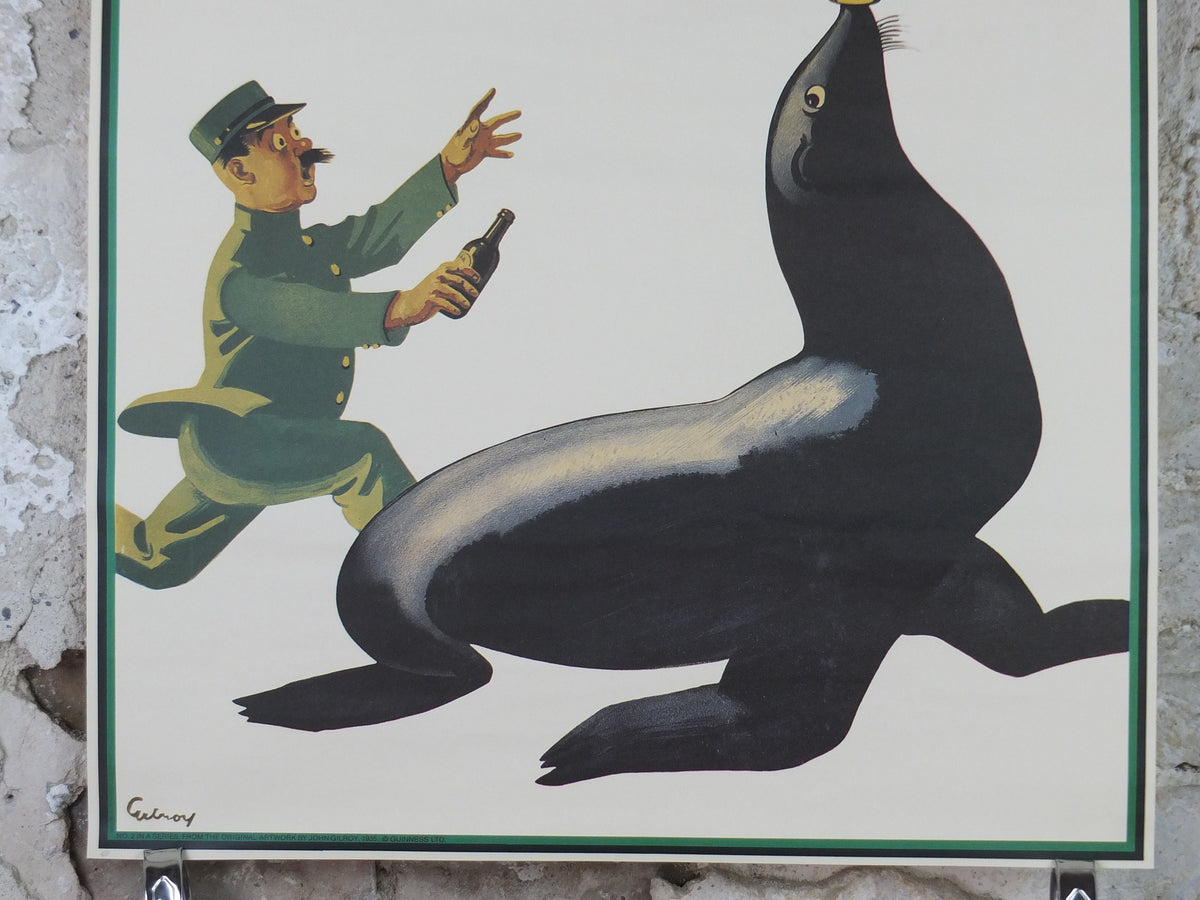 Vintage Guinness Poster, My Goodness My Guinness, Seal, from Guinness Museum, 1935 Advertising campaign Wall art by Gilroy retro decor 1990s