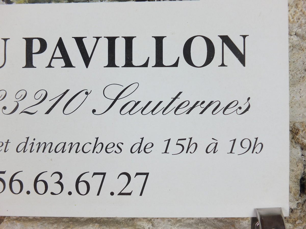 1991 Christian Dyr Poster, Château Filhot, Sauternes, Southern France, Impressionist, artist gallery exhibition, wall art decor