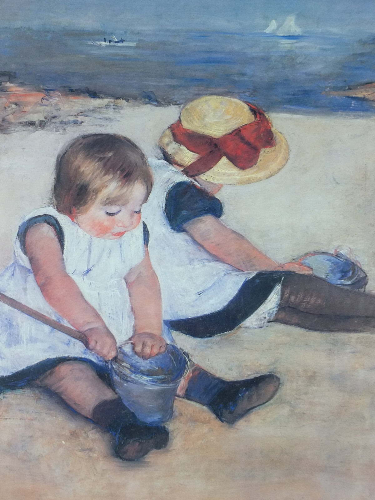 1988 Children playing on the Beach Poster, by Mary Cassett 1884, National Gallery of Art, artist gallery exhibition, wall art decor