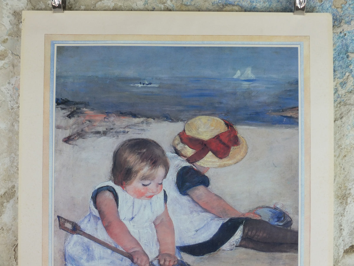 1988 Children playing on the Beach Poster, by Mary Cassett 1884, National Gallery of Art, artist gallery exhibition, wall art decor