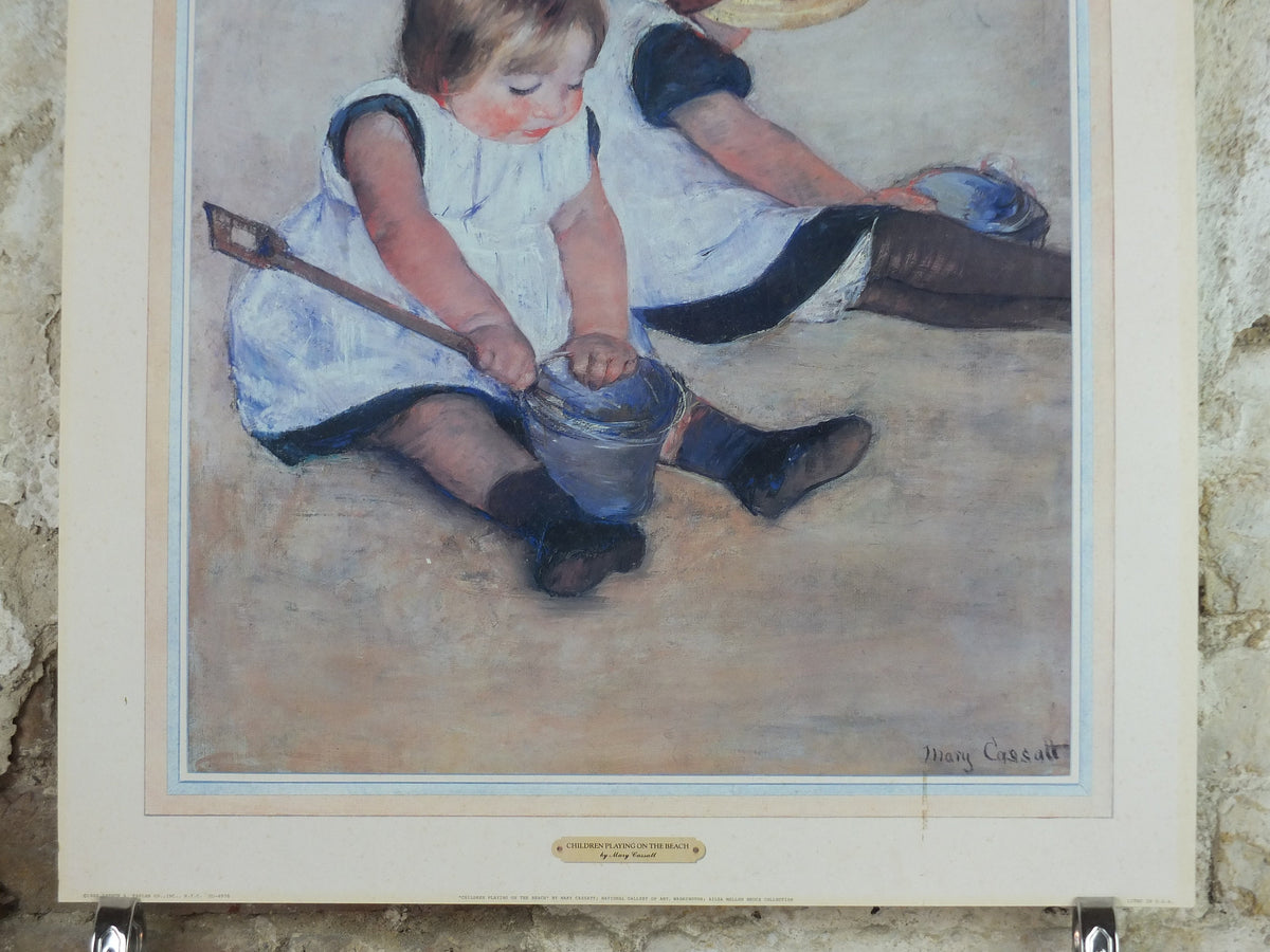 1988 Children playing on the Beach Poster, by Mary Cassett 1884, National Gallery of Art, artist gallery exhibition, wall art decor