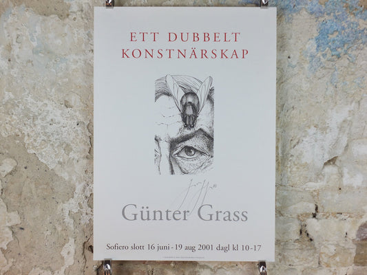 2001 Gunter Grass Poster, Eye & Fly, Sofiero Castle, Helsingborg, Sweden, gallery exhibition, wall art decor