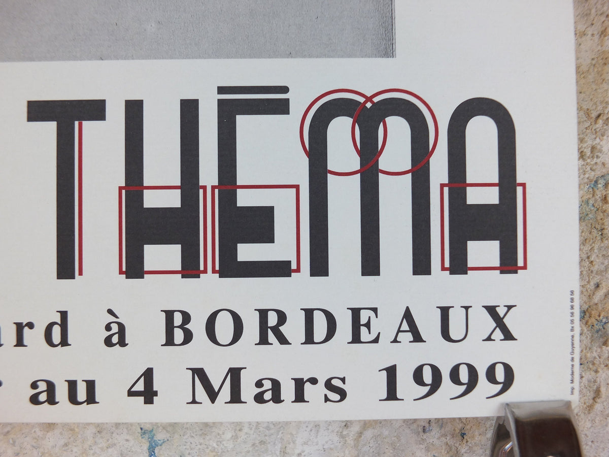 1999 Beringer Poster, Face of a Woman, Galerie Thema, Surrealism, Expressionism, gallery exhibition wall art decor