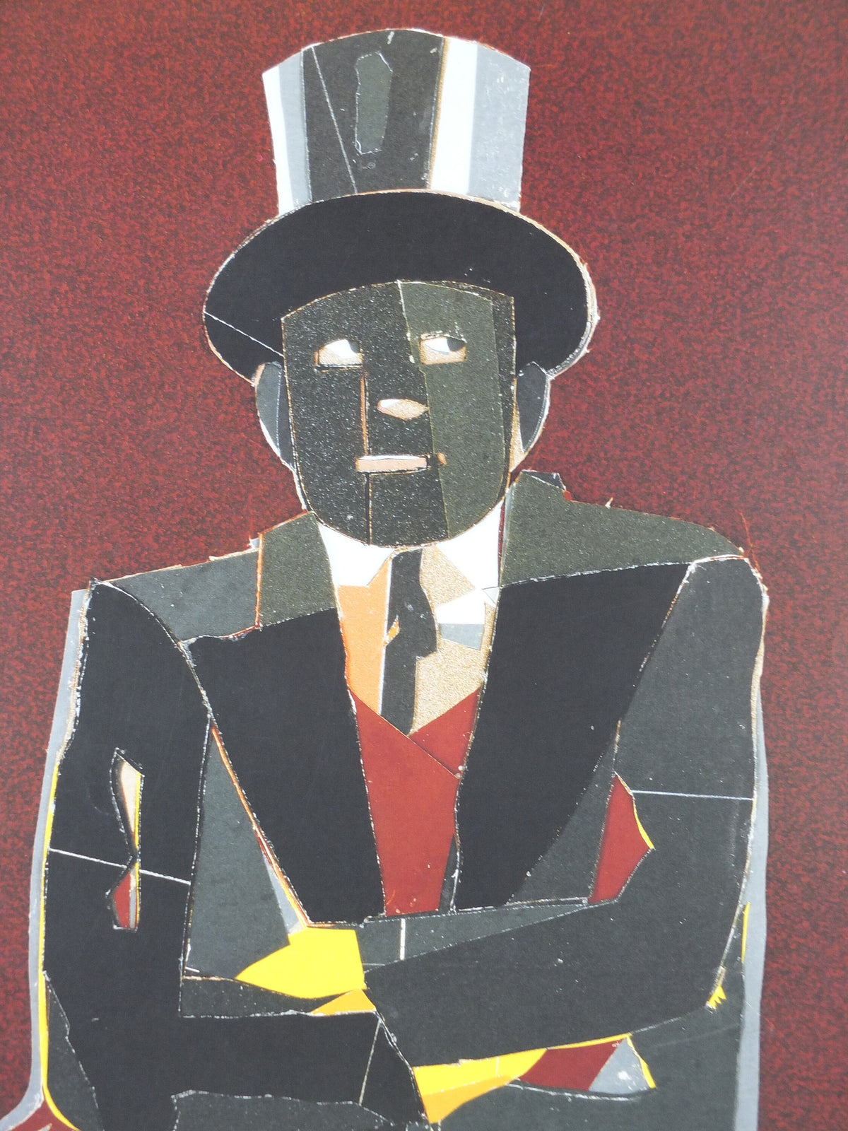 2005 Eduardo Arroyo Poster, Man in Top Hat, Pop Art, gallery exhibition wall art decor