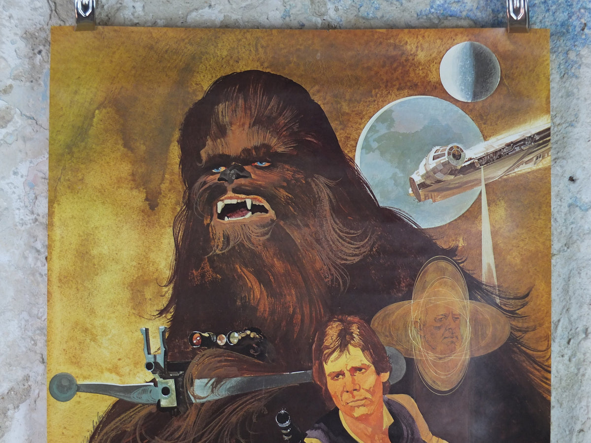 1977 Star Wars Chewbacca and Han Solo Poster, by Del Nichols, Coca Cola, Burger Chef, Millennium Falcon wall art