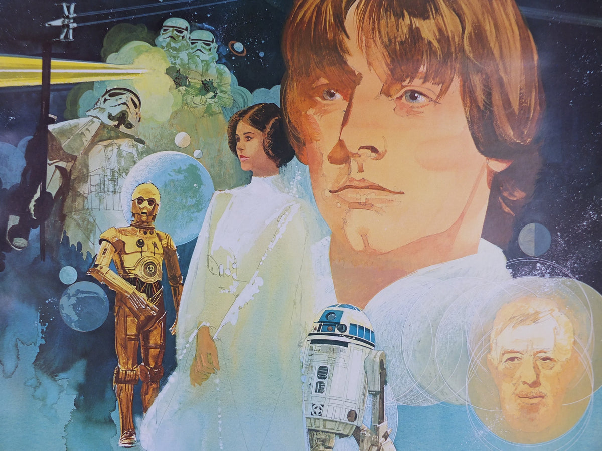 1977 Star Wars Luke Skywalker Poster, by Del Nichols, Coca Cola, Burger Chef, Princess Leia Darth Vader wall art