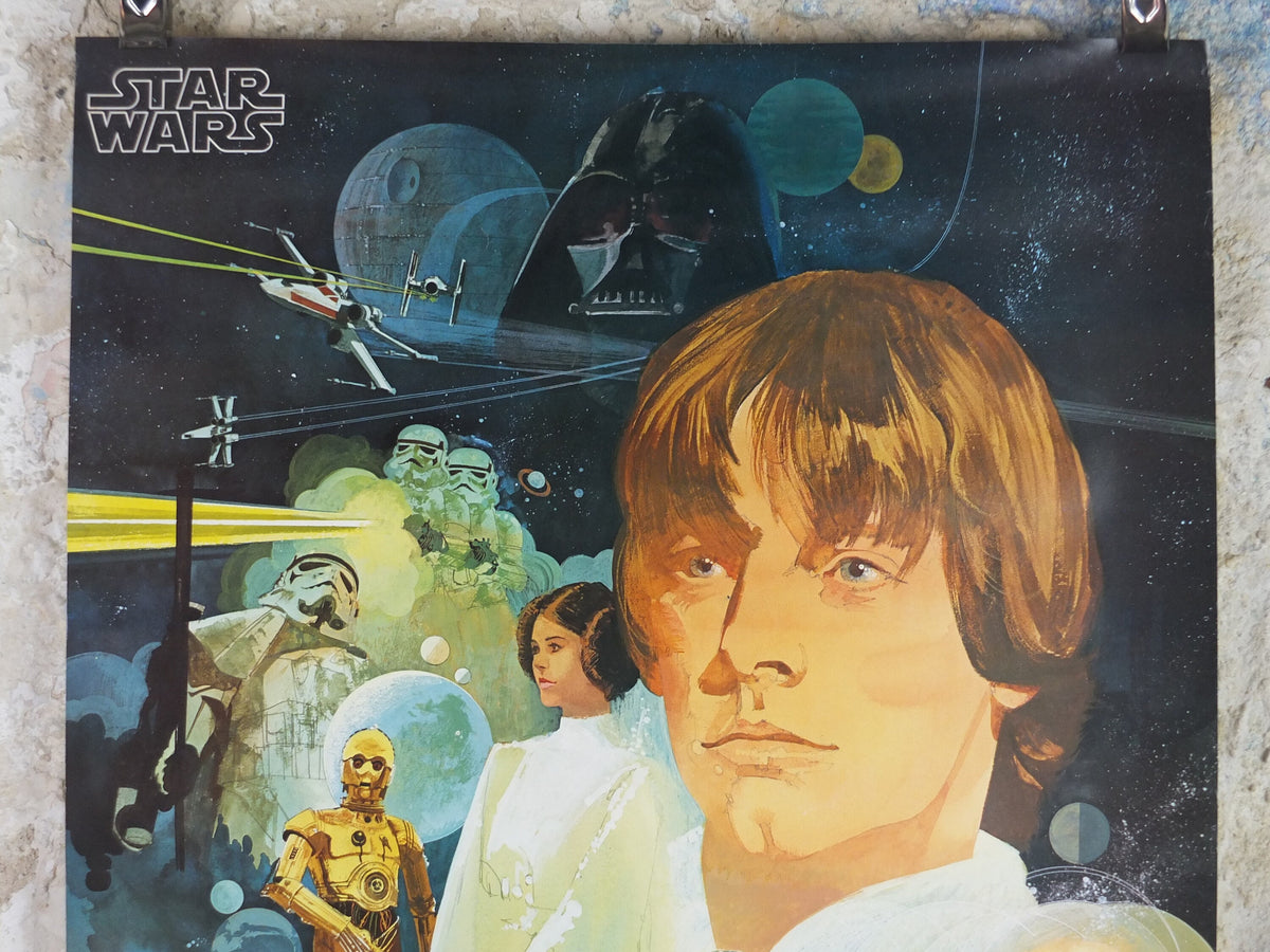 1977 Star Wars Luke Skywalker Poster, by Del Nichols, Coca Cola, Burger Chef, Princess Leia Darth Vader wall art