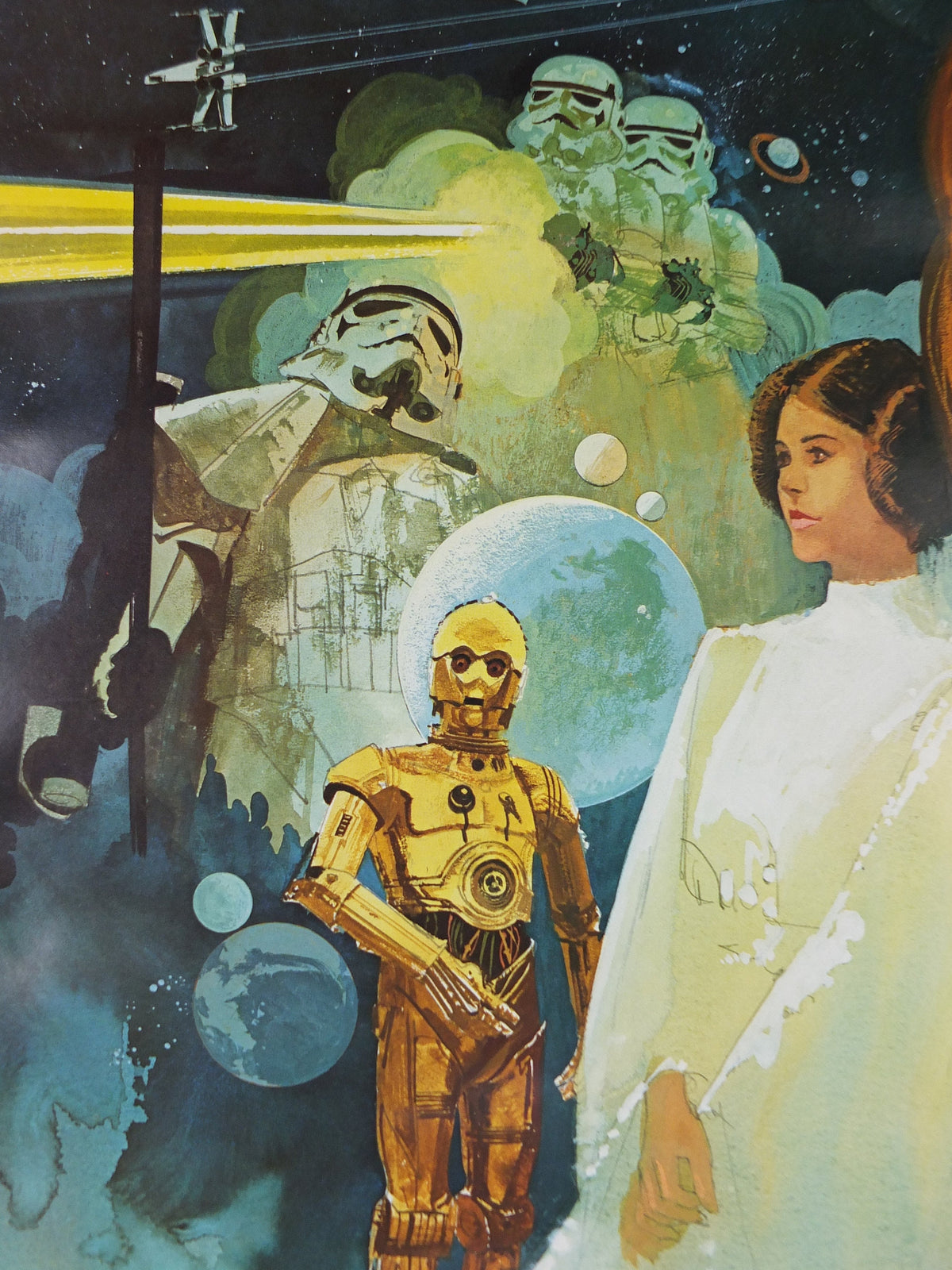 1977 Star Wars Luke Skywalker Poster, by Del Nichols, Coca Cola, Burger Chef, Princess Leia Darth Vader wall art