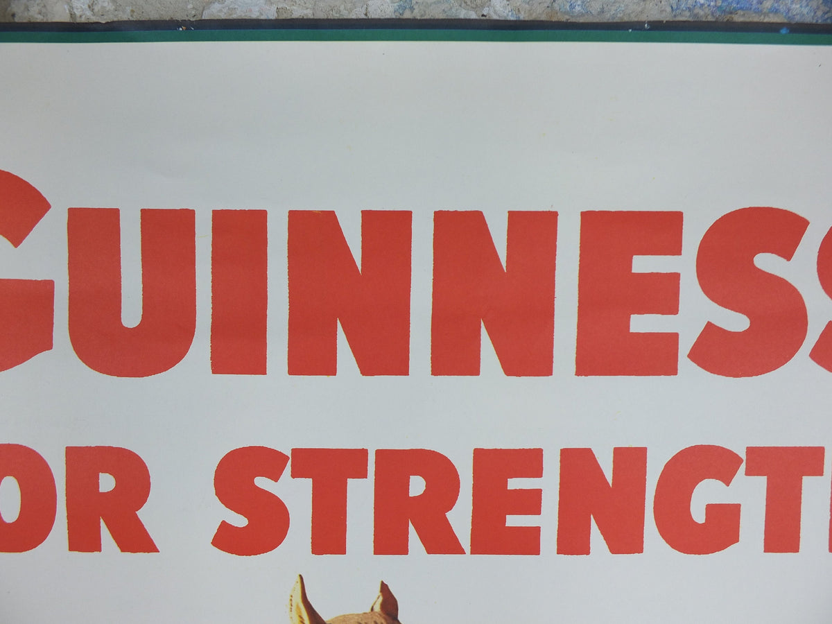 Vintage Guinness Poster, Guinness for Strength, from Guinness Museum, 1949 Advertising campaign Wall art by Gilroy retro 1990s