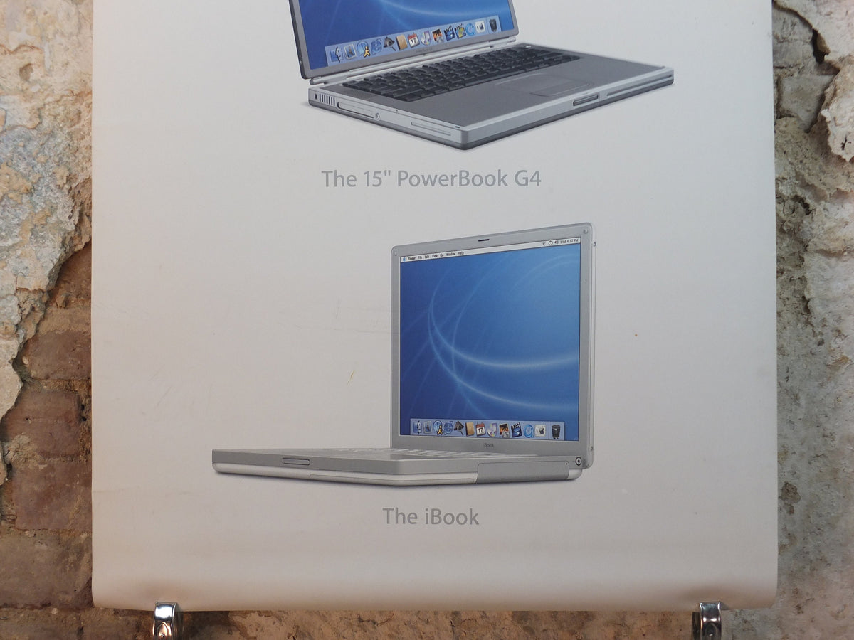 2003 Apple The Year of the Notebook Poster, Think Different, Original from dealership, Powerbook G4 computer technology retro wall art decor