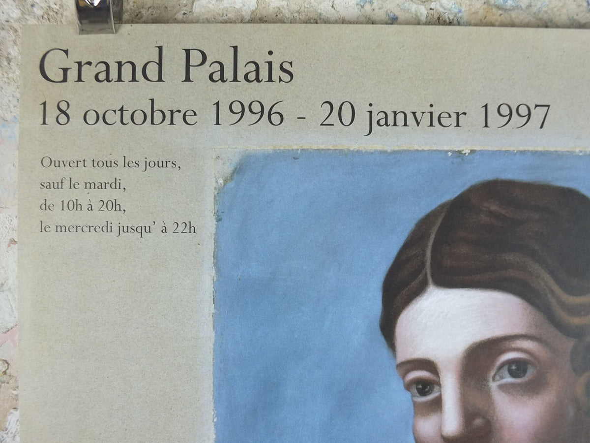 1996 Pablo Picasso Poster, "Portrait d'Olga" 1921, Grand Palais, Paris, Impression gallery exhibition, wall art decor