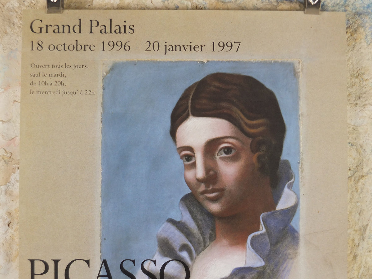 1996 Pablo Picasso Poster, "Portrait d'Olga" 1921, Grand Palais, Paris, Impression gallery exhibition, wall art decor