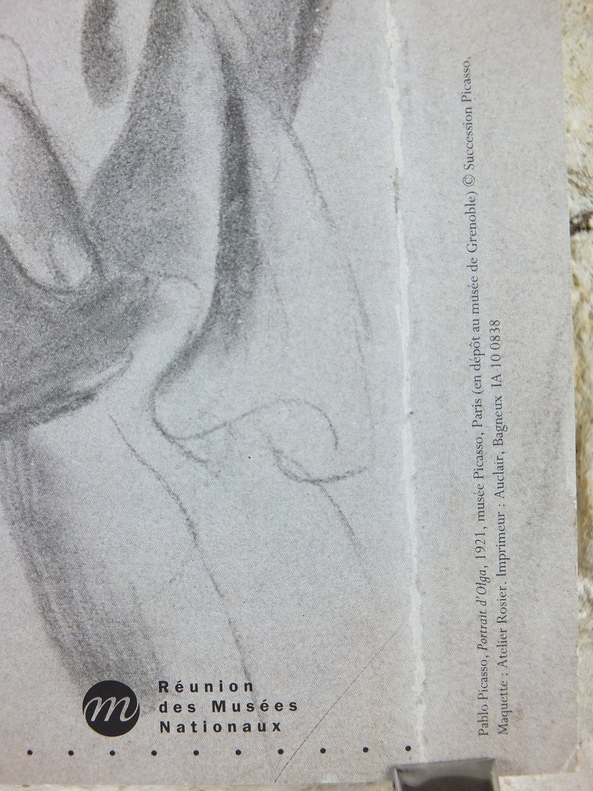 1996 Pablo Picasso Poster, "Portrait d'Olga" 1921, Grand Palais, Paris, Impression gallery exhibition, wall art decor