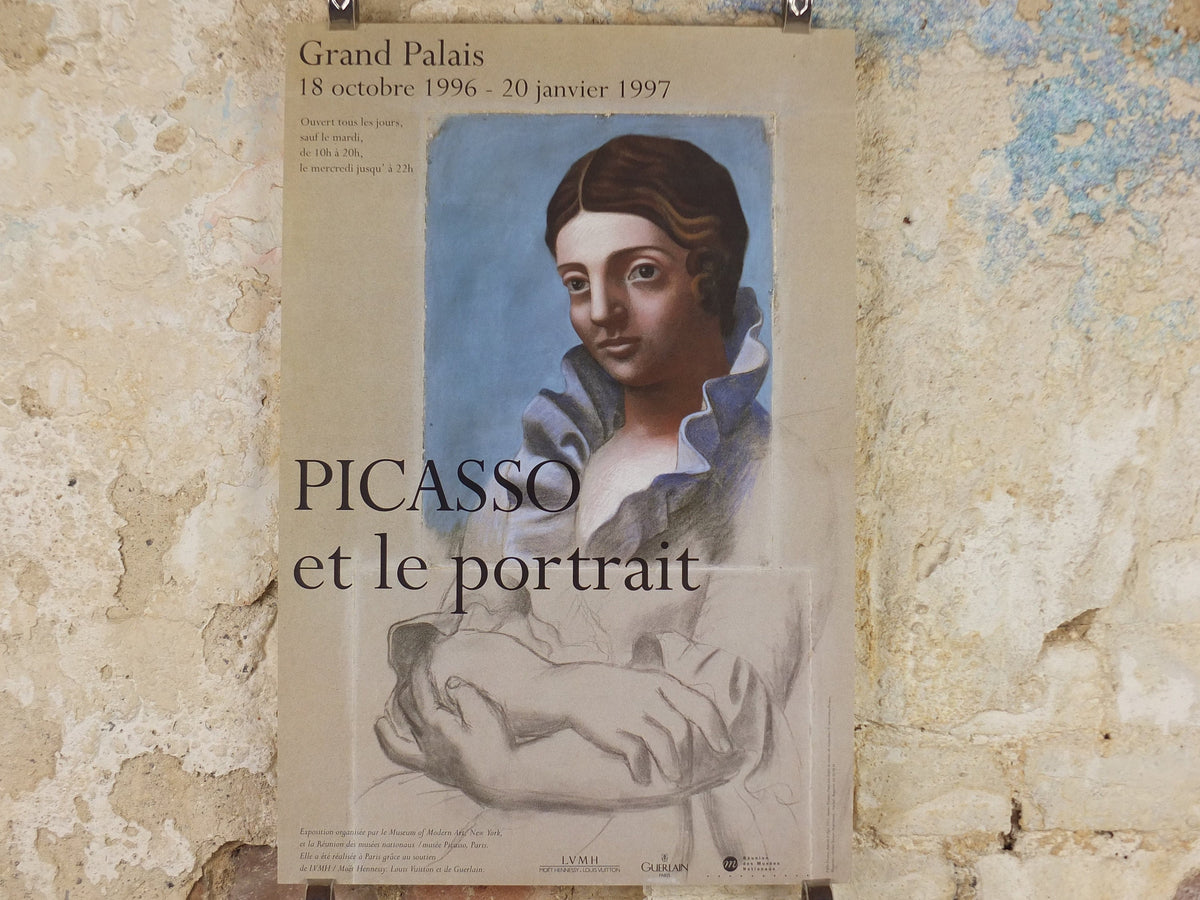 1996 Pablo Picasso Poster, "Portrait d'Olga" 1921, Grand Palais, Paris, Impression gallery exhibition, wall art decor