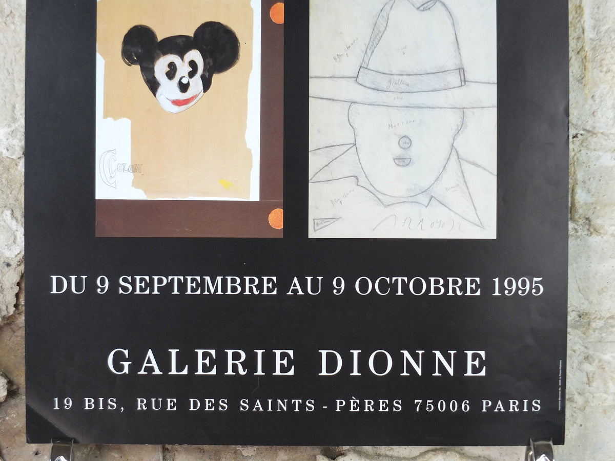 1995 Carlos Arroyo Poster, Mickey Mouse-Cristobal Colon 1992, Pop Art, gallery exhibition, wall art decor