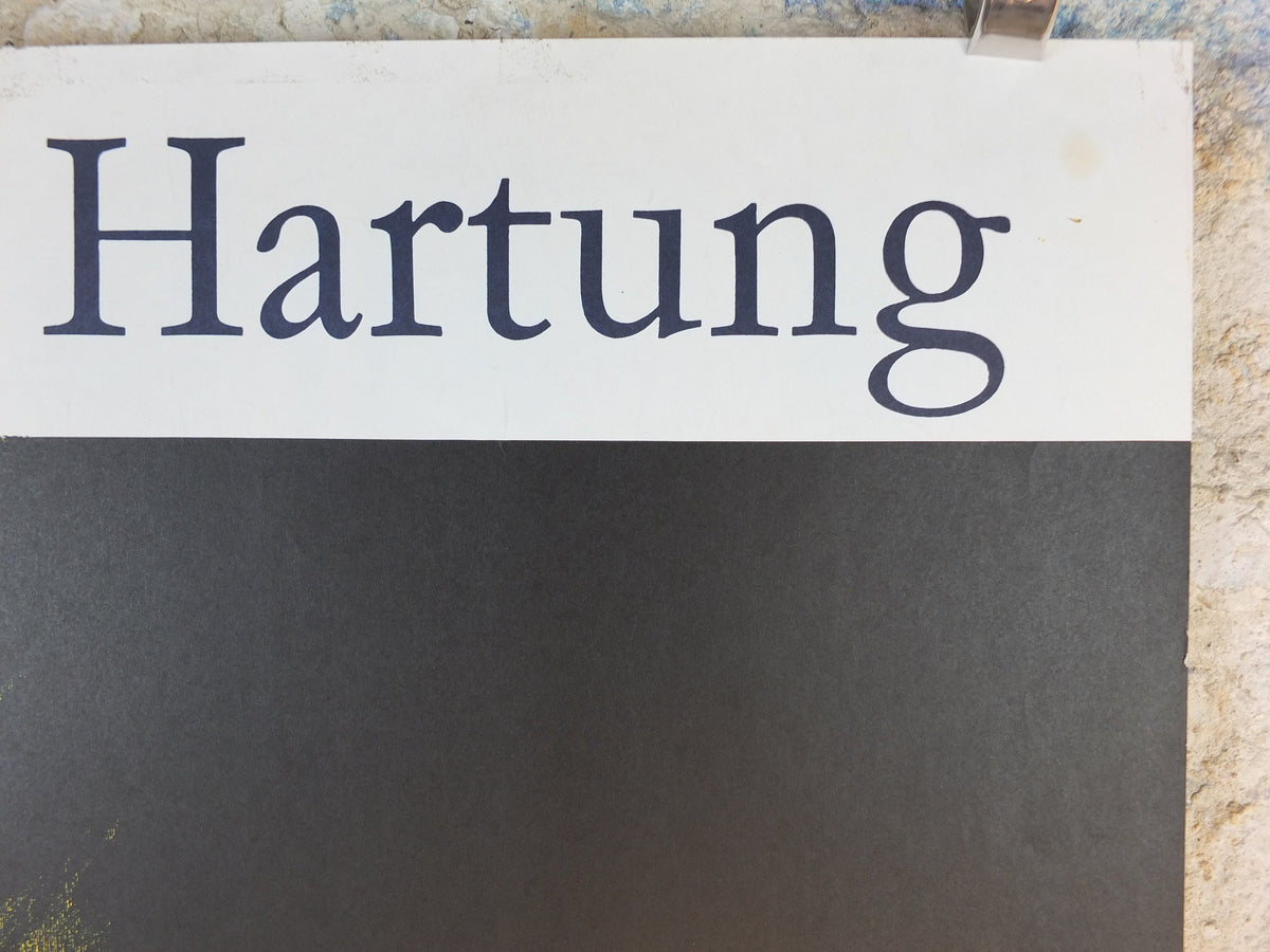 1976 Hans Hartung Poster, book signing poster, hand written invitation, Cubism, artist gallery exhibition, wall art decor