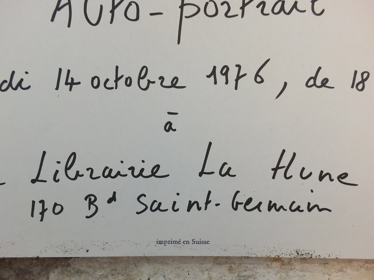 1976 Hans Hartung Poster, book signing poster, hand written invitation, Cubism, artist gallery exhibition, wall art decor