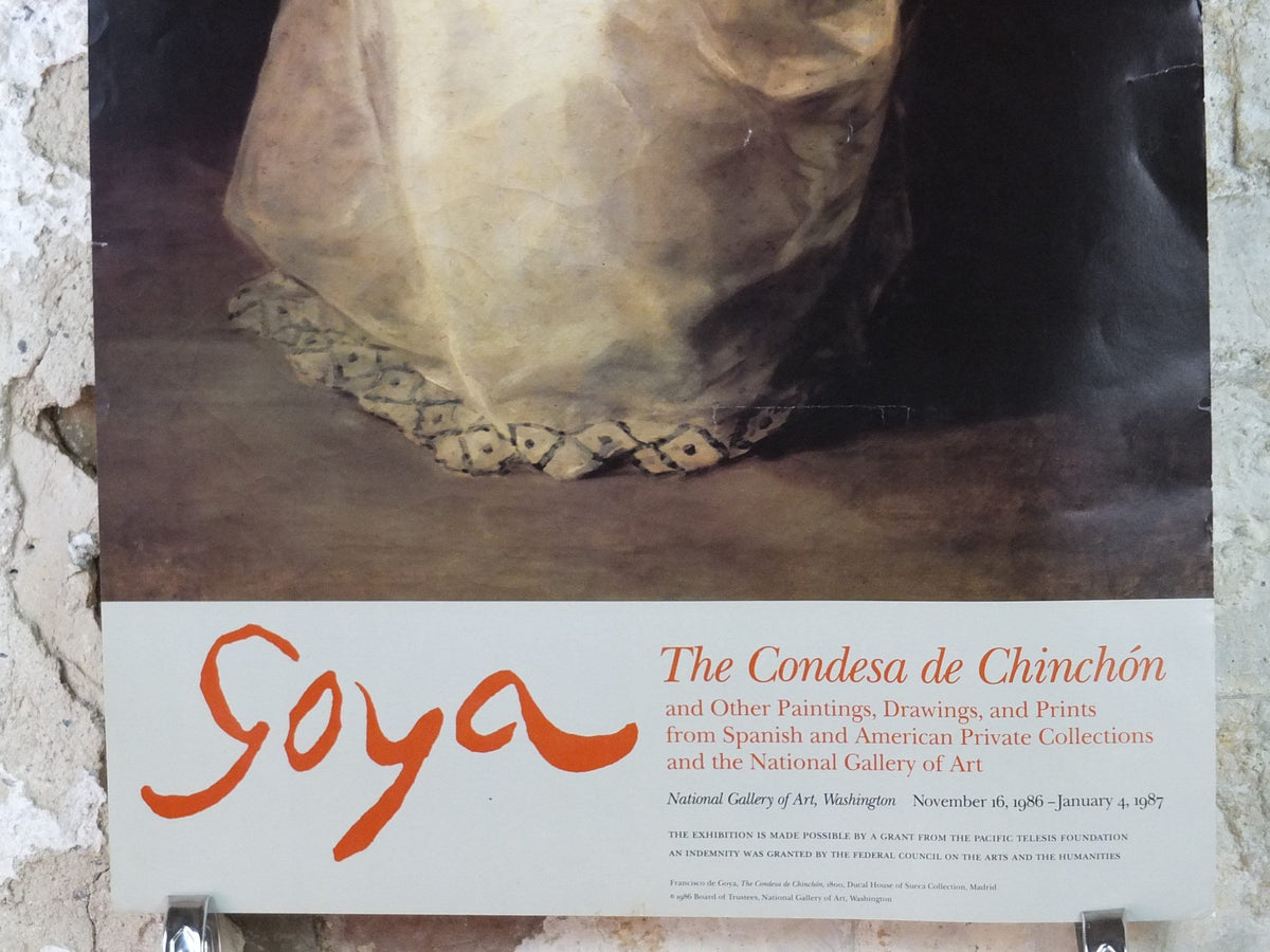 1986 Francisco Goya, "The Condesa de Chinchon" 1800, National Gallery Art Washington, Romanticist artist gallery exhibition, wall art decor