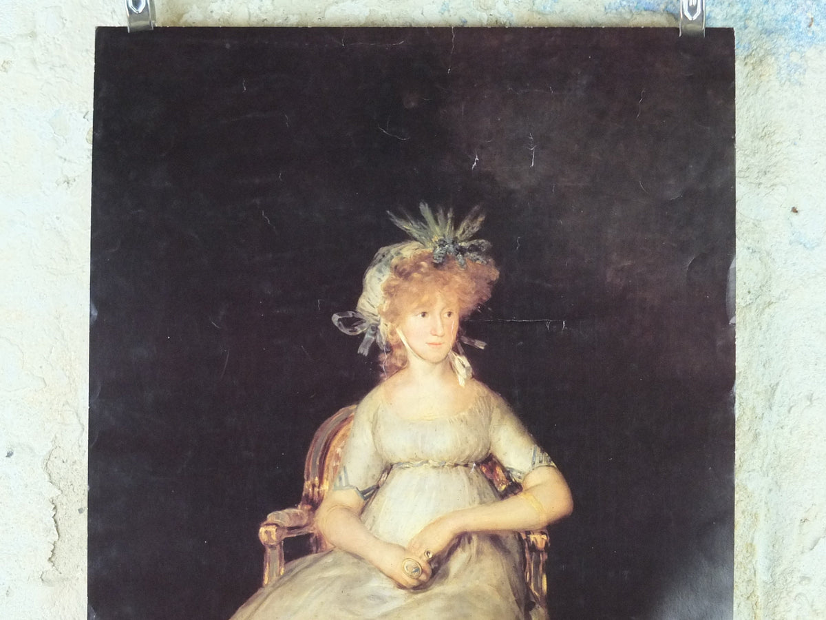 1986 Francisco Goya, "The Condesa de Chinchon" 1800, National Gallery Art Washington, Romanticist artist gallery exhibition, wall art decor