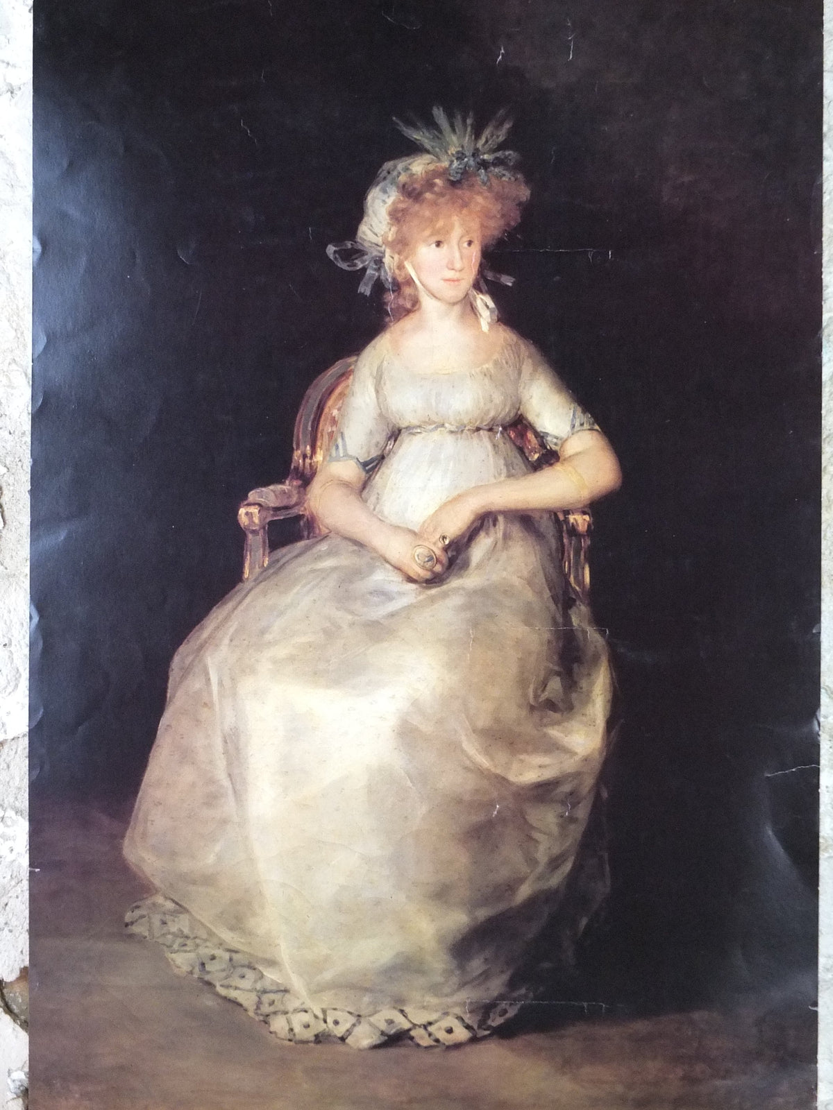 1986 Francisco Goya, "The Condesa de Chinchon" 1800, National Gallery Art Washington, Romanticist artist gallery exhibition, wall art decor