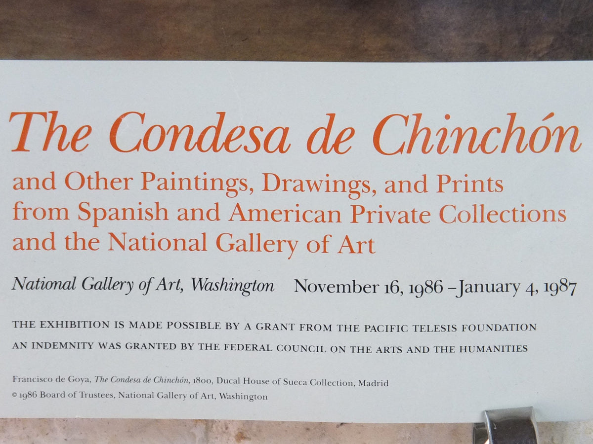 1986 Francisco Goya, "The Condesa de Chinchon" 1800, National Gallery Art Washington, Romanticist artist gallery exhibition, wall art decor