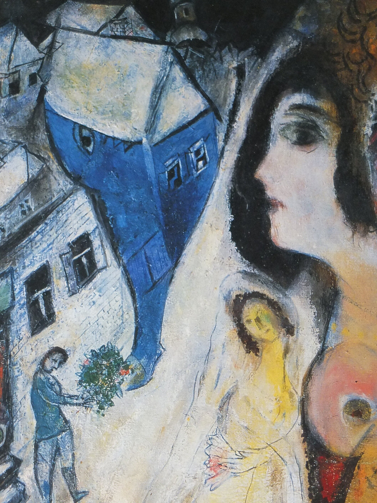 2005 Marc Chagall Poster, Le Gant Noir 1948, The Black Glove, Arken Cophenhagen, Cubism Expressionism, gallery exhibition, wall art decor
