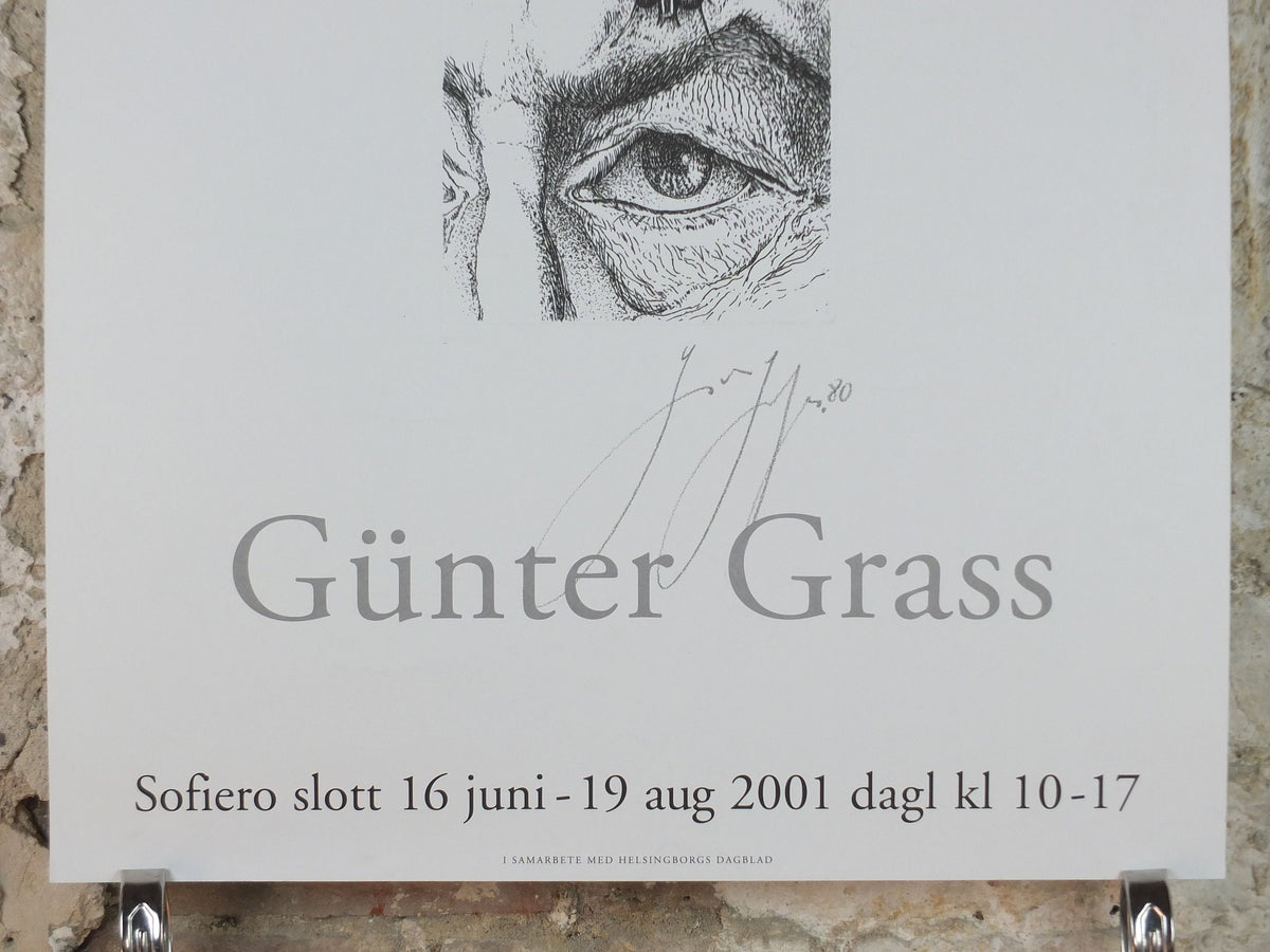 2001 Gunter Grass Poster, Eye & Fly, Sofiero Castle, Helsingborg, Sweden, gallery exhibition, wall art decor