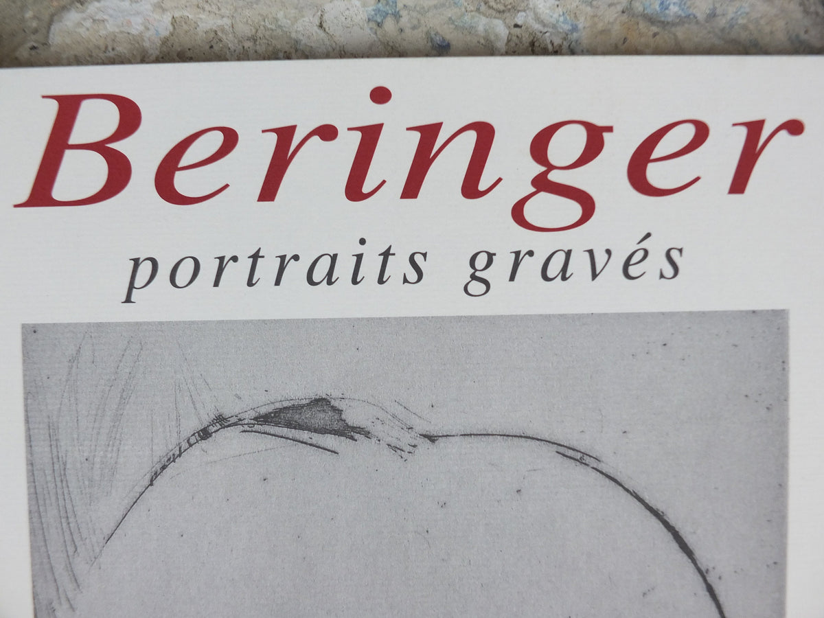 1999 Beringer Poster, Face of a Woman, Galerie Thema, Surrealism, Expressionism, gallery exhibition wall art decor