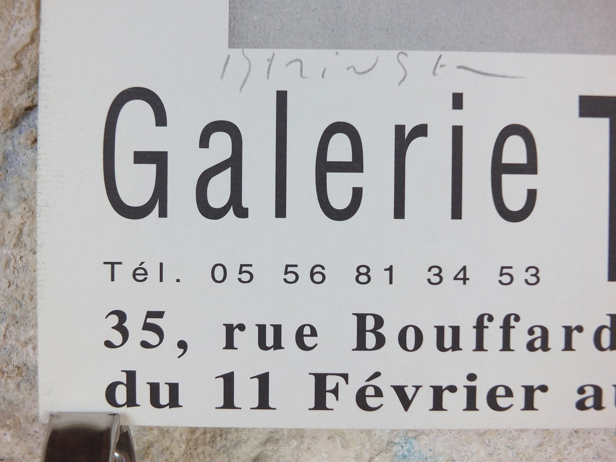 1999 Beringer Poster, Face of a Woman, Galerie Thema, Surrealism, Expressionism, gallery exhibition wall art decor