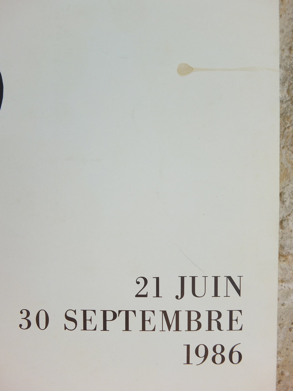 1986 Roel D'Haese Poster, Montezuma 1981 in bronze, Surrealist sculpture, at Chateau de Tanlay, artist gallery exhibition, wall art decor