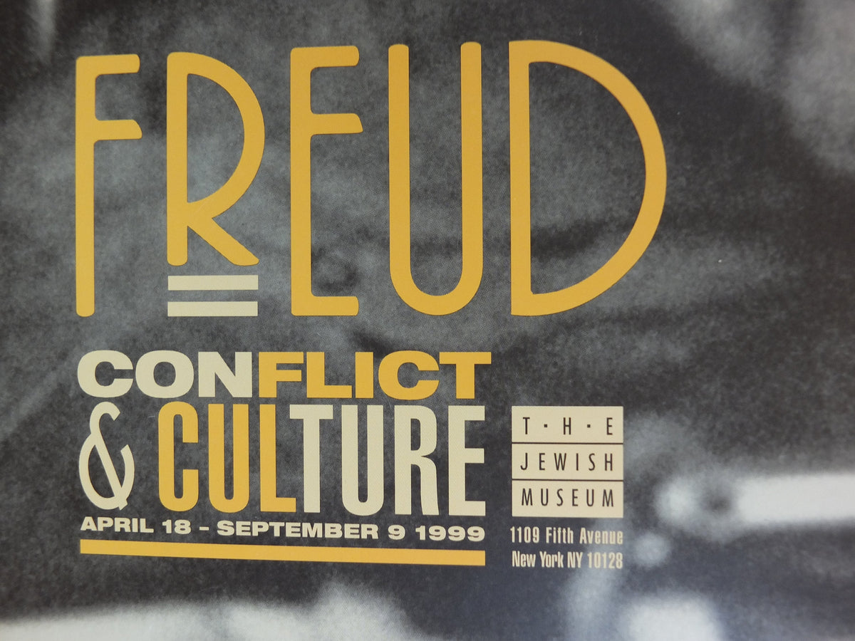 1999 Sigmund Freud Poster, Psychiatrist, Conflict and Culture, The Jewish Museum, New York gallery exhibition, wall art decor