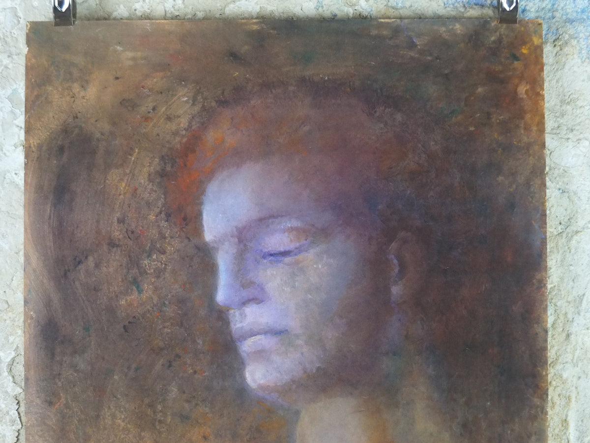 1986 Leonor Fini Poster, Visages, portrait, Galerie Proscenium, Paris, Surrealist, gallery exhibition, wall art decor