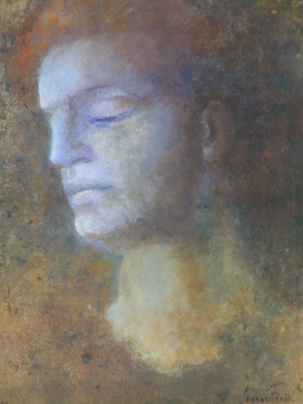 1986 Leonor Fini Poster, Visages, portrait, Galerie Proscenium, Paris, Surrealist, gallery exhibition, wall art decor