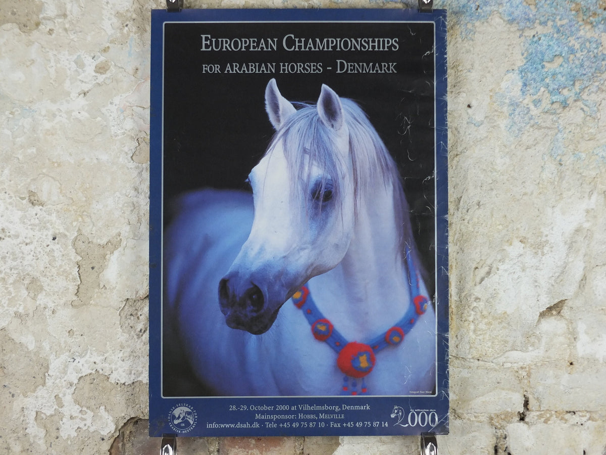 2000 Arabian Horses Poster, European Championships for Arabian Horses, Vilhelmsborg Denmark, Equestrian, wall art decor
