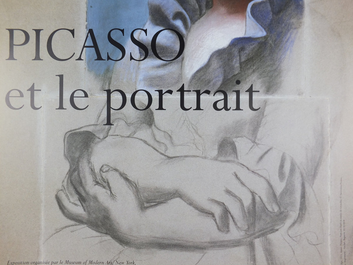 1996 Pablo Picasso Poster, "Portrait d'Olga" 1921, Grand Palais, Paris, Impression gallery exhibition, wall art decor