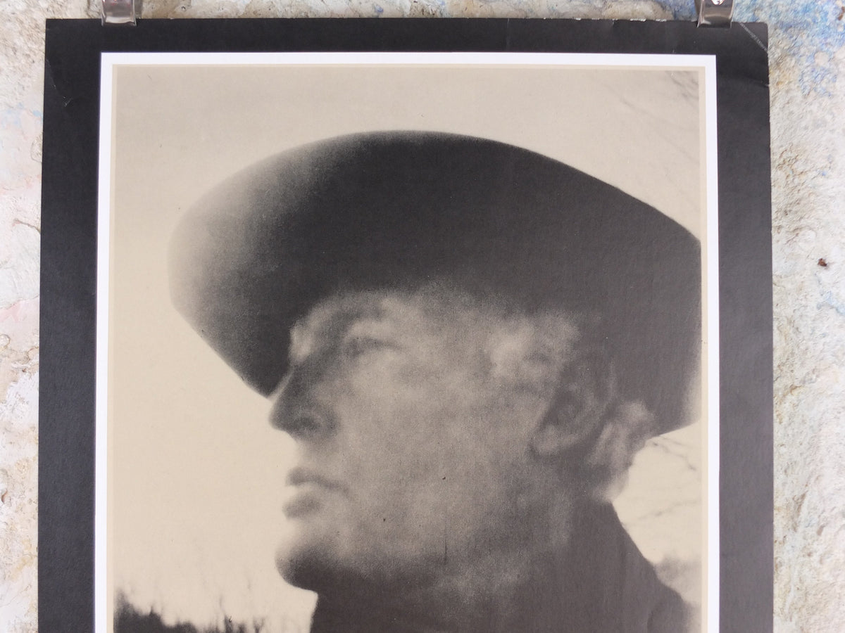 1987 Edvard Munch Poster, Self Portrait at Ekely 1930, Photography Munch Museum, Expressionism Symbolism, gallery exhibition, wall art decor
