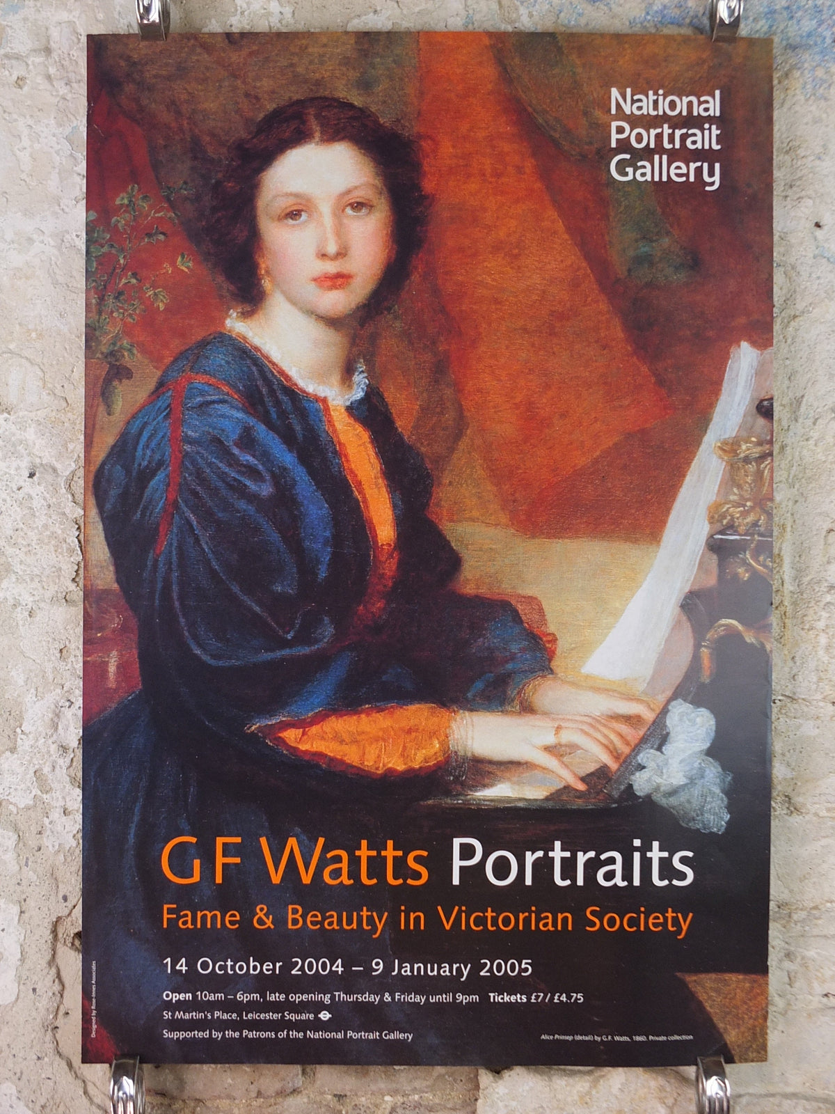 2004 G.F. Watts Poster, Fame and Beauty in Victorian Society, National Portrait Gallery, Symbolism, gallery exhibition, wall art decor