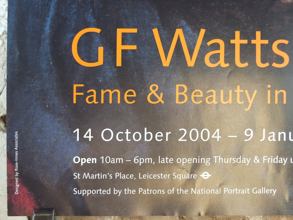 2004 G.F. Watts Poster, Fame and Beauty in Victorian Society, National Portrait Gallery, Symbolism, gallery exhibition, wall art decor