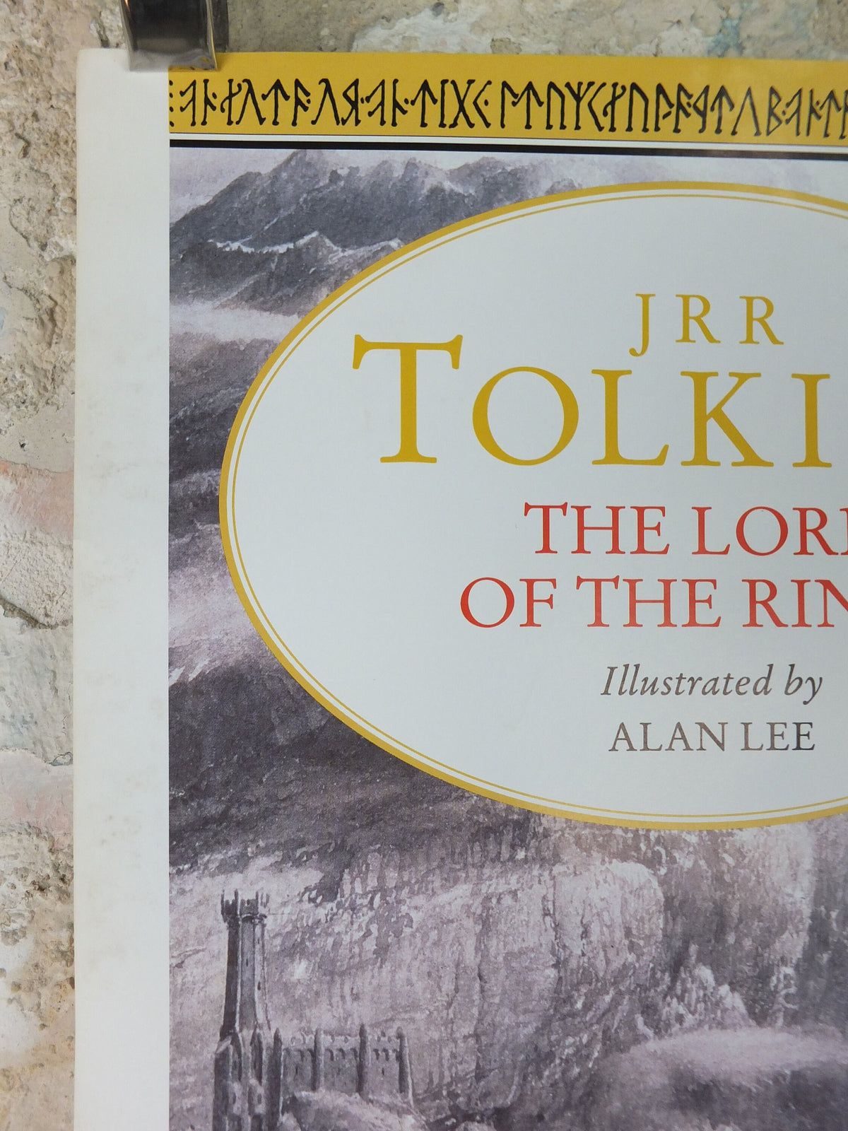 1992 Vintage Tolkien Centenary Lord of the Rings Poster, The Black Gate, Alan Lee, Harper Collins, illustration print wall art decor