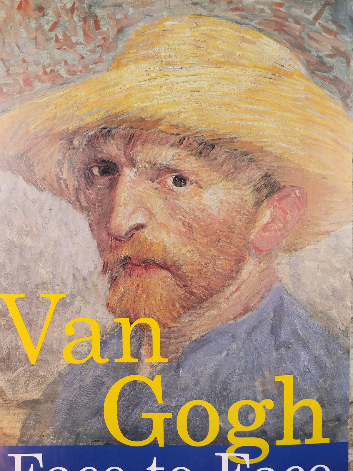 2000 Vincent Van Gogh Poster, "Face to Face" at the Detroit Institute of Arts, Post-Impressionism gallery exhibition, wall art decor