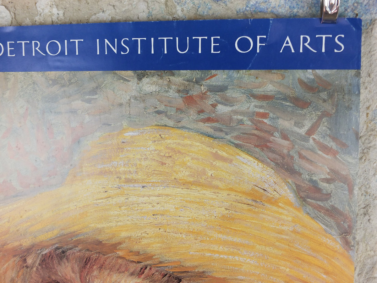 2000 Vincent Van Gogh Poster, "Face to Face" at the Detroit Institute of Arts, Post-Impressionism gallery exhibition, wall art decor