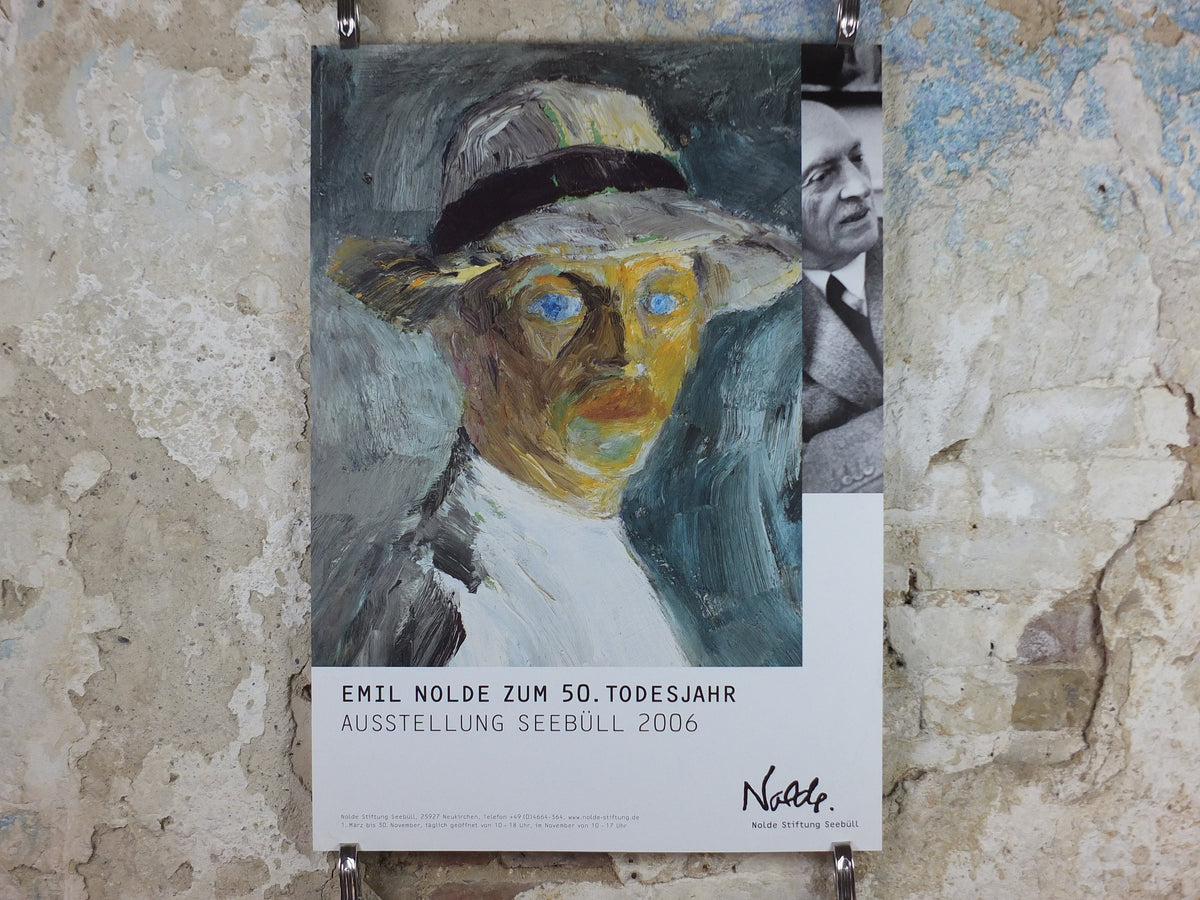 2006 Emil Nolde Poster, Self portrait, Berlin Succession, Die Brücke expressionist, Blaue Reiter, artist gallery exhibition, wall art decor