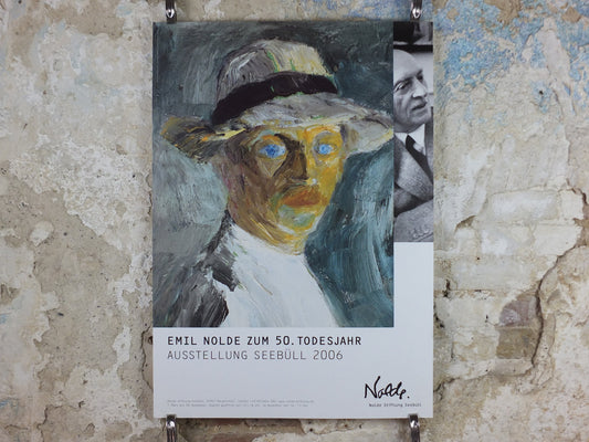 2006 Emil Nolde Poster, Self portrait, Berlin Succession, Die Brücke expressionist, Blaue Reiter, artist gallery exhibition, wall art decor