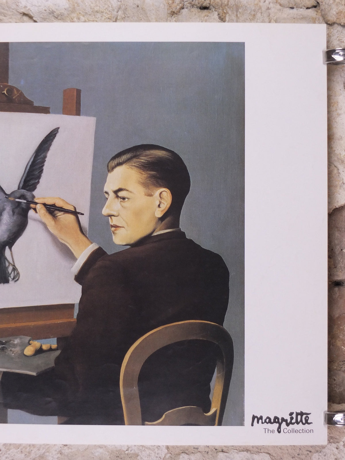 1990s Rene Magritte Poster, La Clairvoyance (Clairvoyance) Magritte The Collection, Louisiana, surrealism, gallery exhibition wall art decor